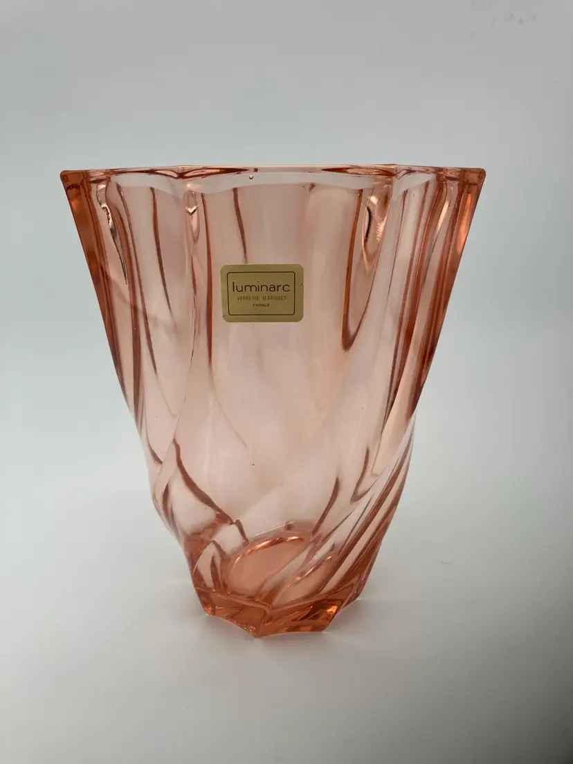 BIN - Luminarc 5” Verriere D’Arques Vase Rosalina Pink / Peach Marked France