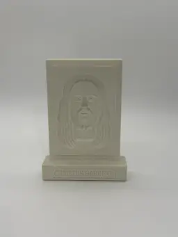Ron Cotter Following Eyes Jesus Miracle Face Marble Mold Of Christus Gardens Vtg