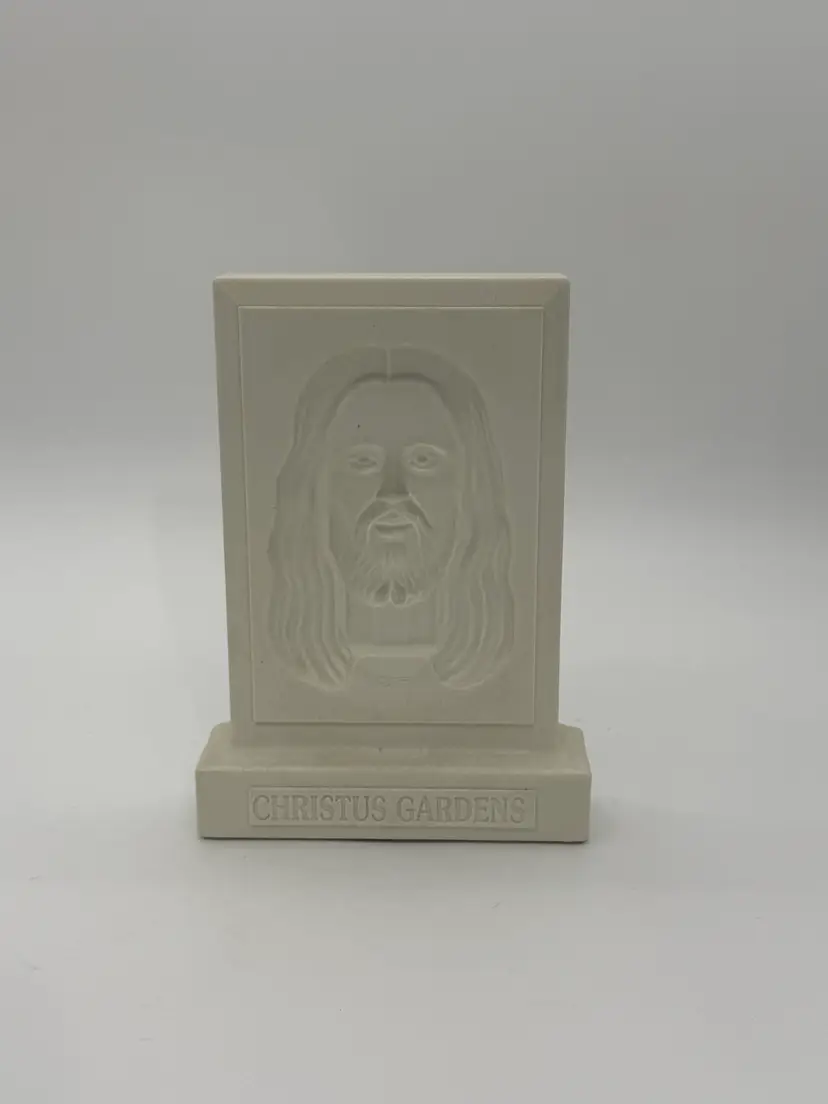 Ron Cotter Following Eyes Jesus Miracle Face Marble Mold Of Christus Gardens Vtg