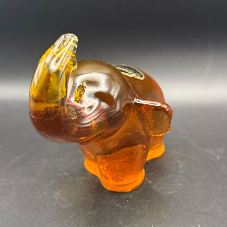 Kanawha Glass Amber Glass Elephant