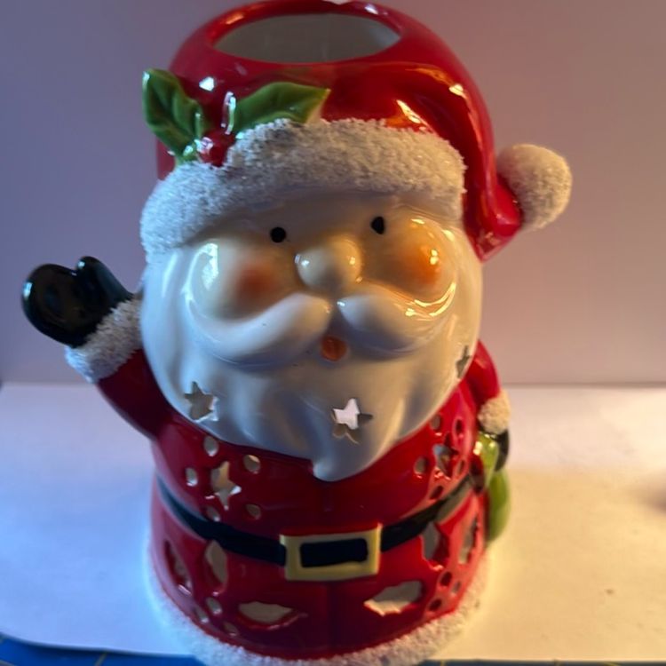 Ceramic Santa Votive