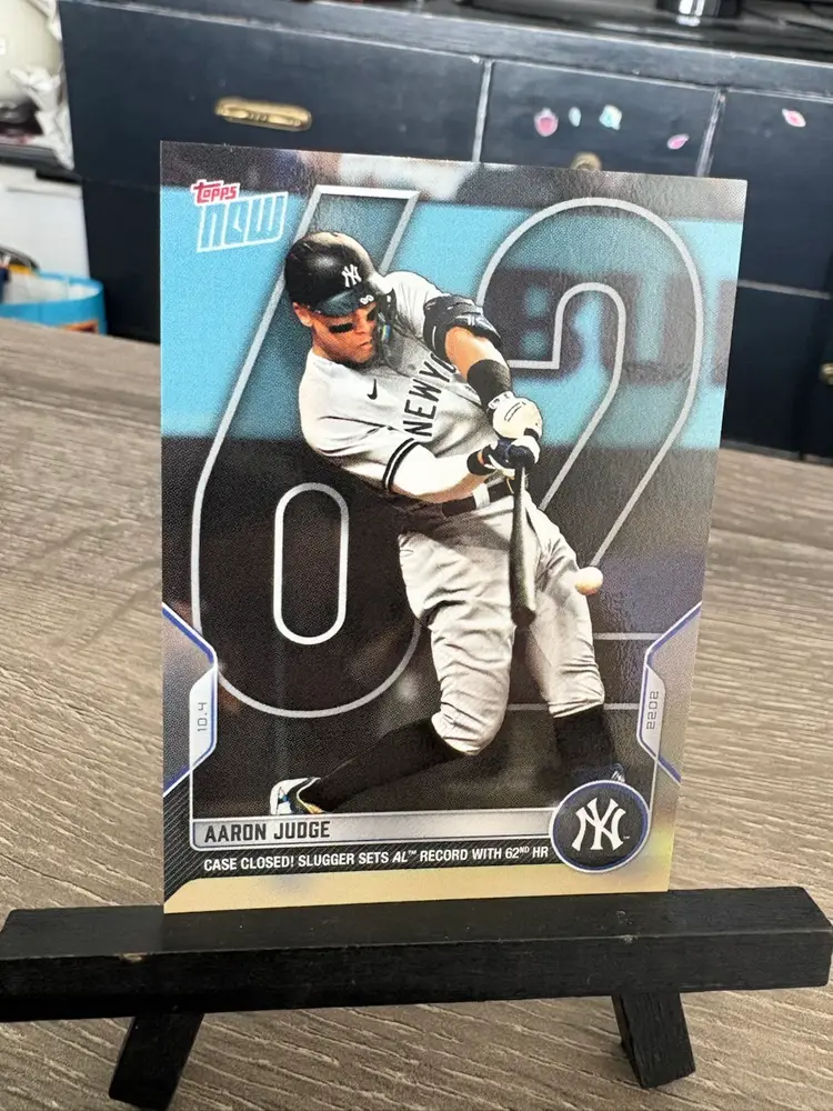 Aaron Judge 2022 Topps Now 62 Home Runs Record AL #1012 MLB Baseball Card New York Yankees (D)
