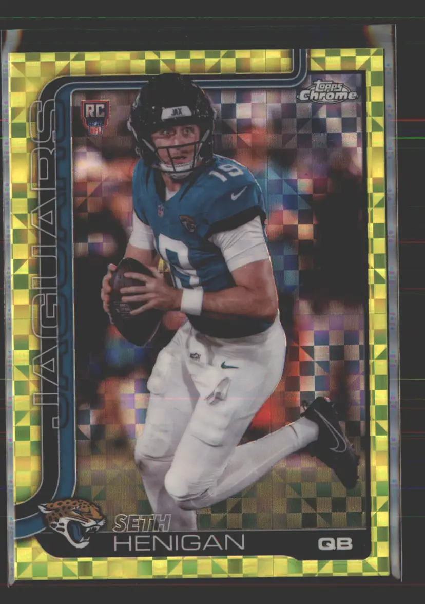 Seth Henigan 2025 Topps Chrome Lime Green X-Fractor #399 - (142) - Jacksonville Jaguars