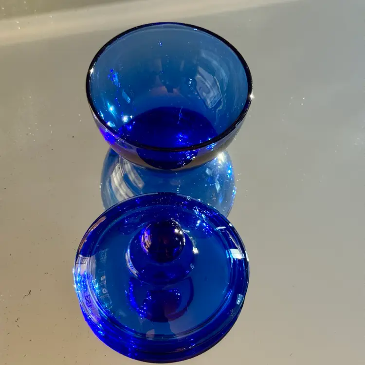 Vintage Anchor Hocking Cobalt Blue Lidded Bowl