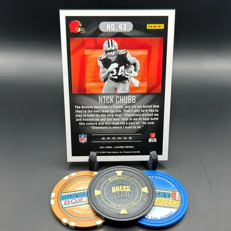 Nick Chubb 50/99 Red Trophy Collection 2021 Panini Illusions Cleveland Browns