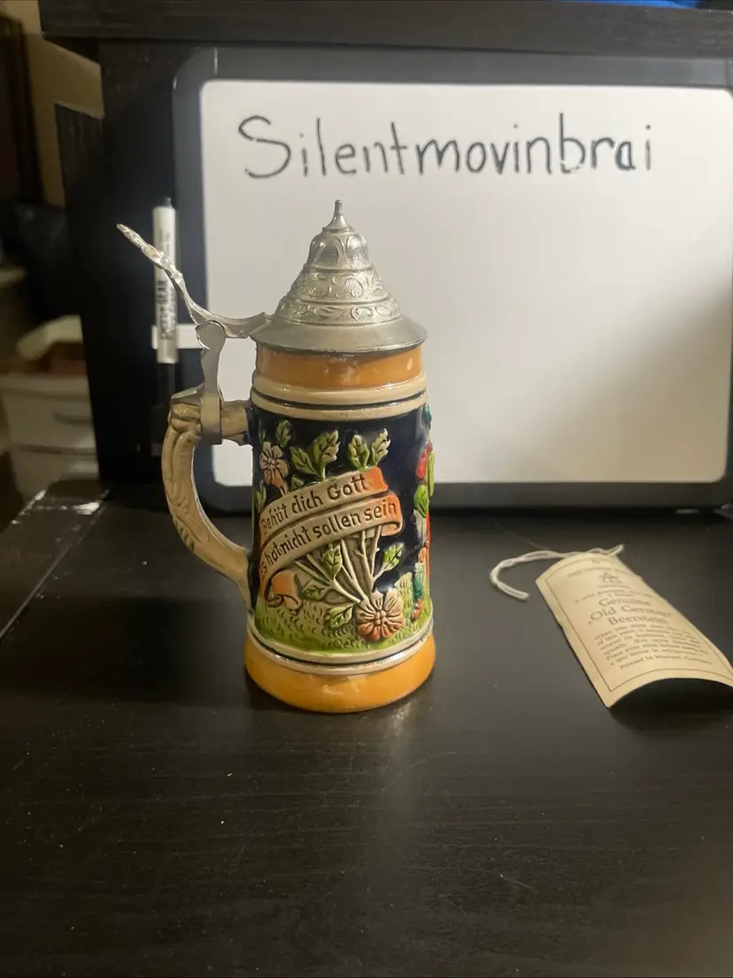 Vintage Thewalt Beer Stein “Behut dich Gott” 1/8L - 6.125" tall Western Germany