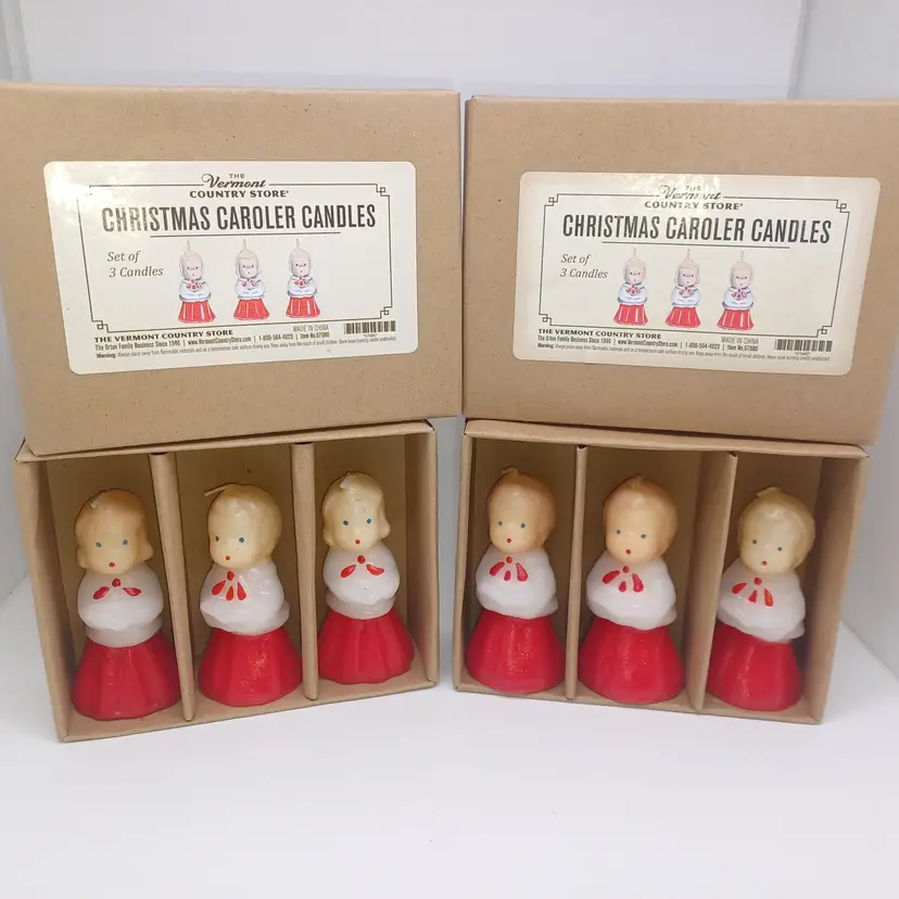 Vermont Country Store Christmas Carolers 6 Candles NIB
