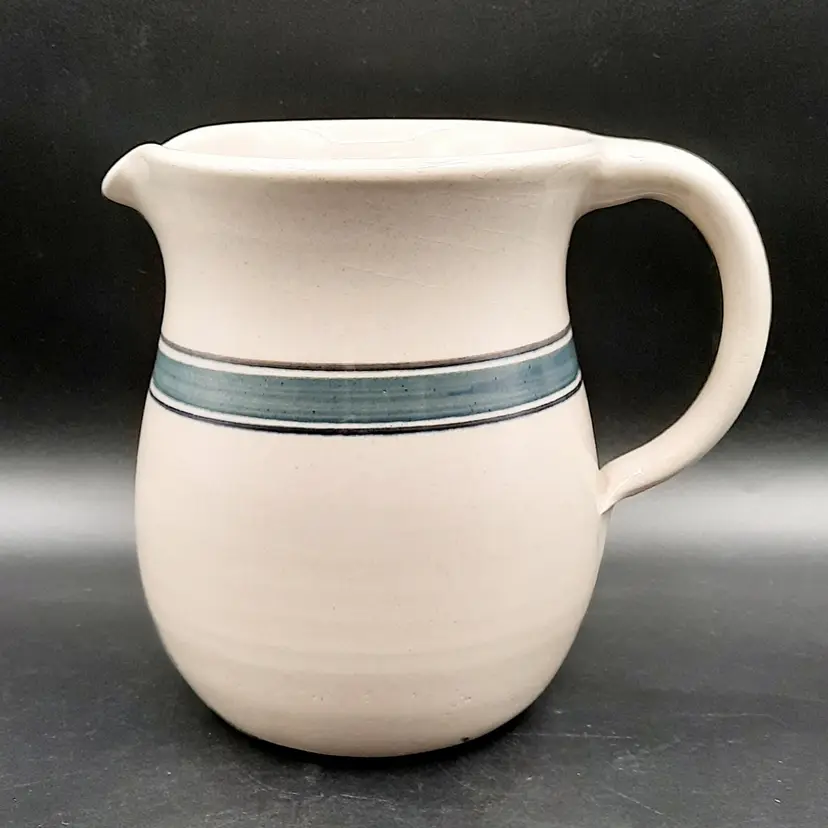 Vintage Stoneware Pitcher Farmhouse Country Decor