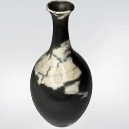 Unique Raku Pottery Vase 12"