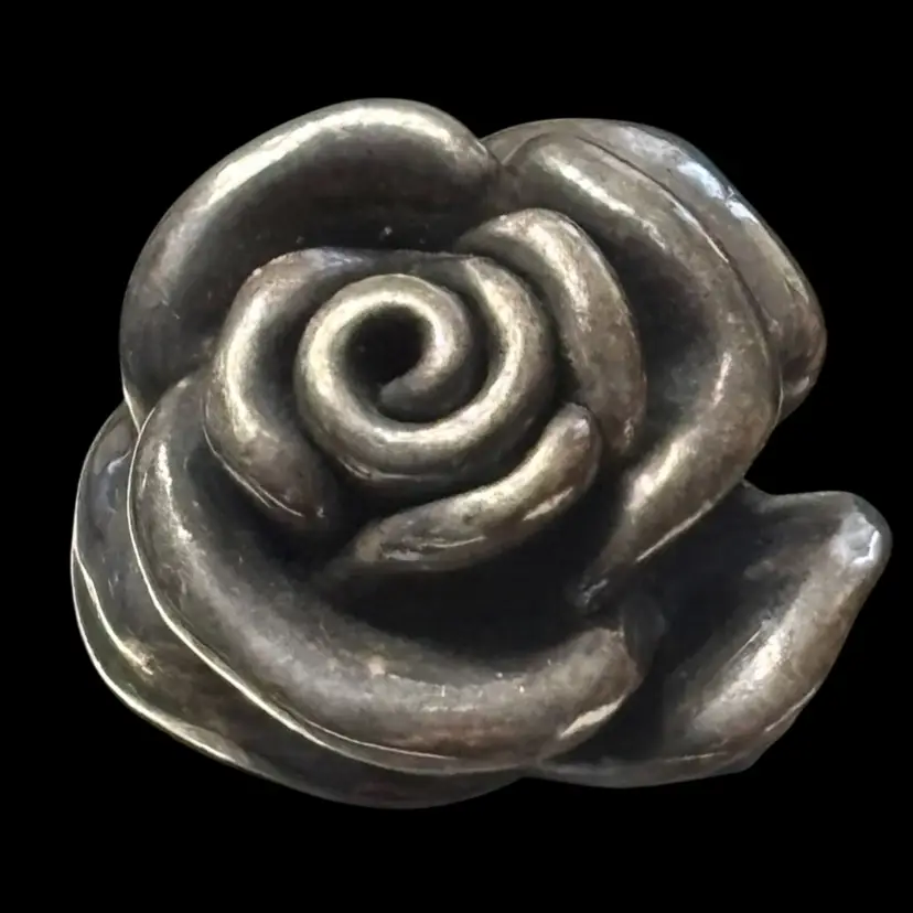 Sterling Rose Brooch