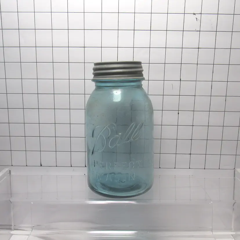 Blue Ball Quart Jar w/Zinc Lid