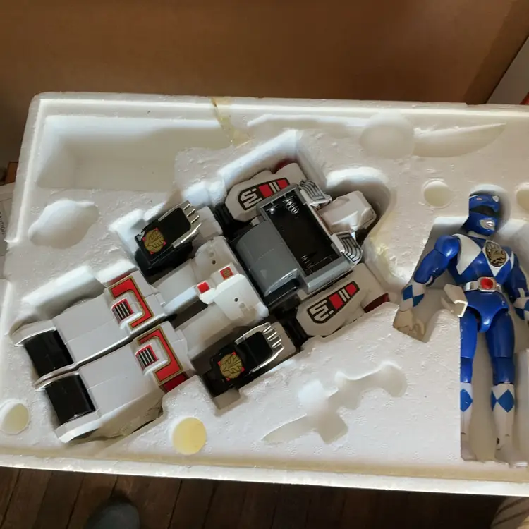 1994 MMPR White Tigerzord Box And Styrofoam Partial Mix