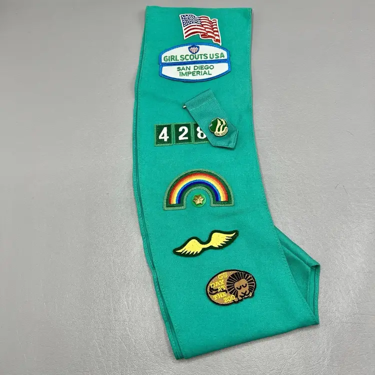 Girl Scouts Sash With Patches And Pin San Diego Imperial Troop 4281
