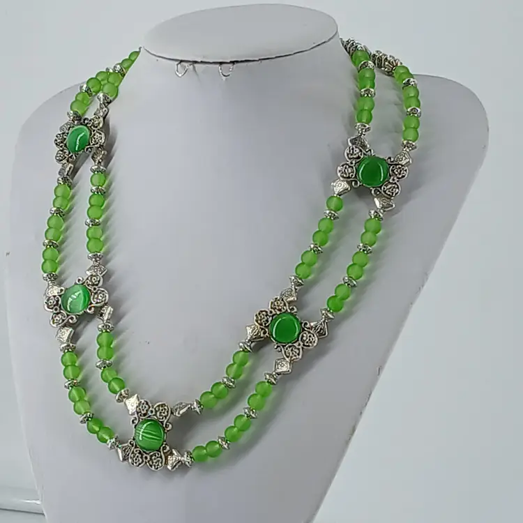 Green Glass Custom Necklace