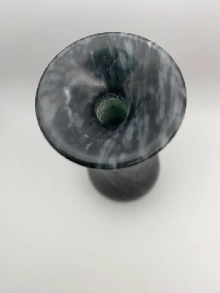 Black Marble Polished Bud Vase 5 In Tall
