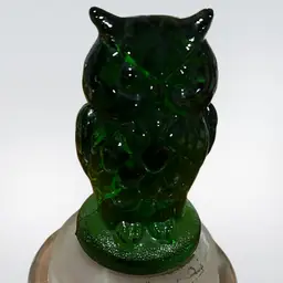 Vintage Mosser Glass Green Owl