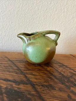 Vintage Frankhome Pottery Picture # 553 Miniature Prairie Green 2 5/8” Tall