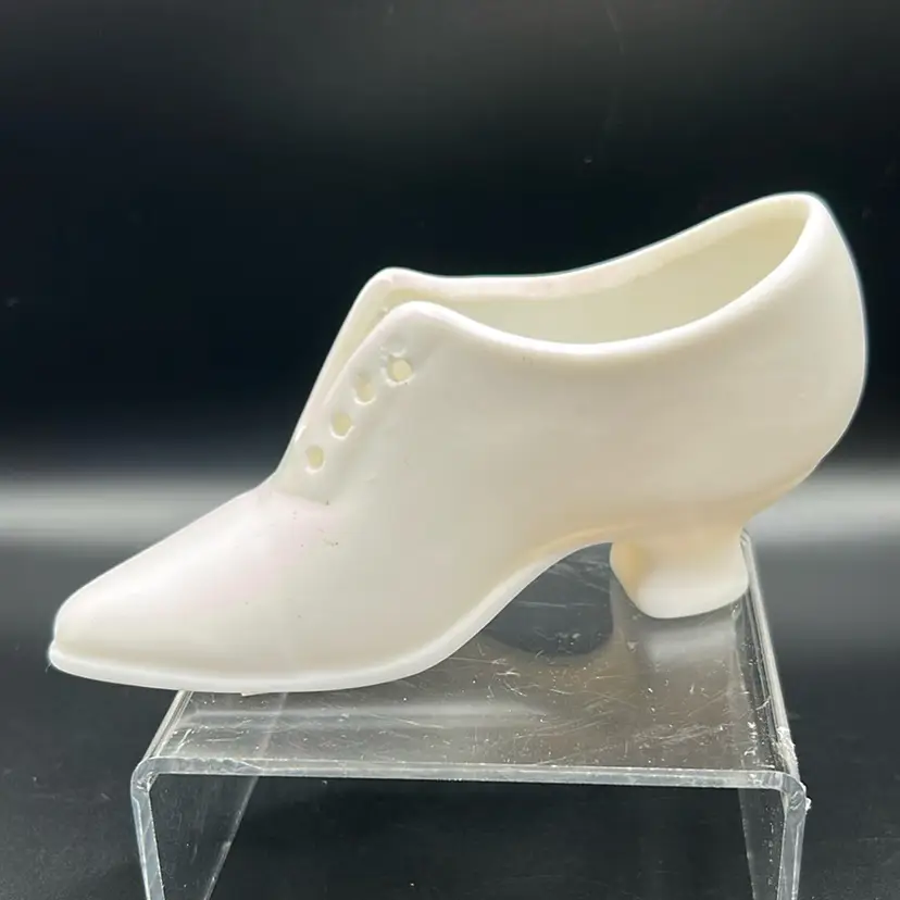 Vintage White Porcelain Mini Shoe