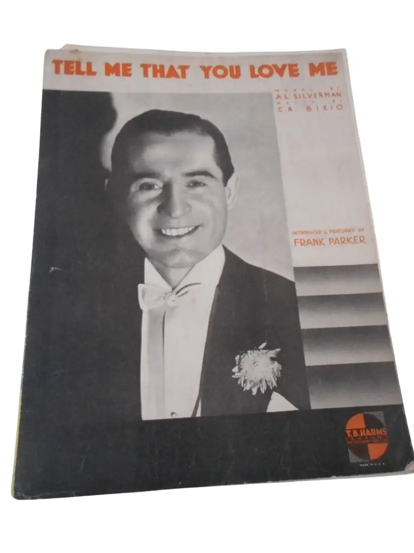 Vintage Sheet Music c 1933 Tell me that you love me waltz English Italian
