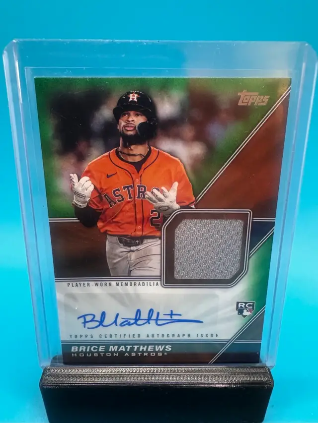 Brice Matthews Topps Major League Materials RPA Green /99  Auto RC Houston Astros