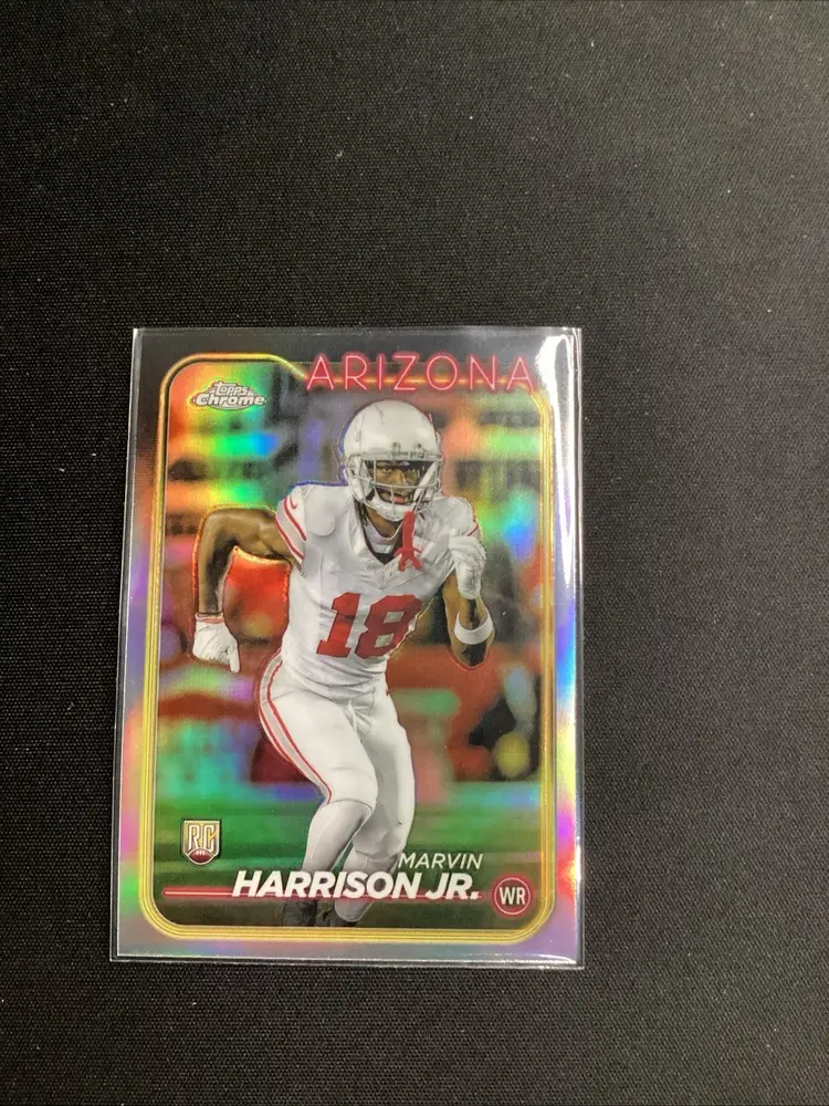2024 Topps Chrome Football Marvin Harrison Jr. Rookie Refractor (Cardinals)
