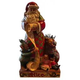 Jim Shore Christmas Santa “Checking It Twice” 2 Sided Nice/Naughty 2012 Perfect!