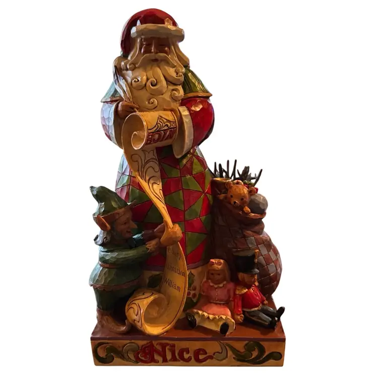 Jim Shore Christmas Santa “Checking It Twice” 2 Sided Nice/Naughty 2012 Perfect!