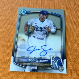 #01 Jac Caglianone 2025 Bowman Chrome Auto, Kansas City Royals