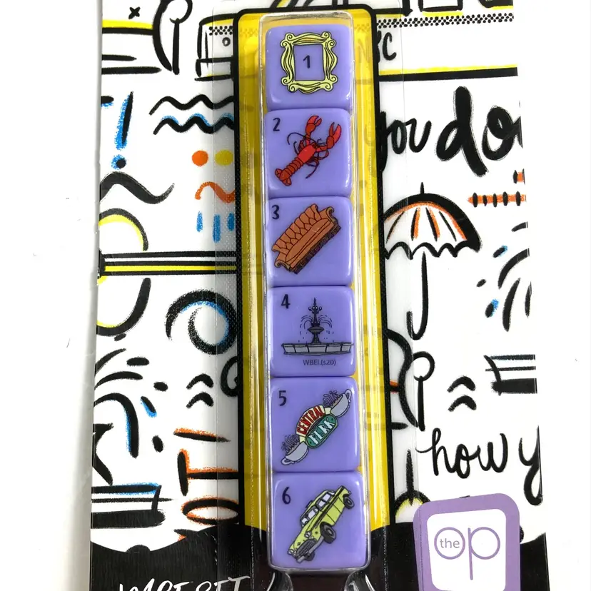 Friends New 6 Pack Game Dice RPG D&D Counting Games & more 90s Sitcom Classic