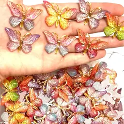 20 BUTTERFLY FLAT BACK CHARMS