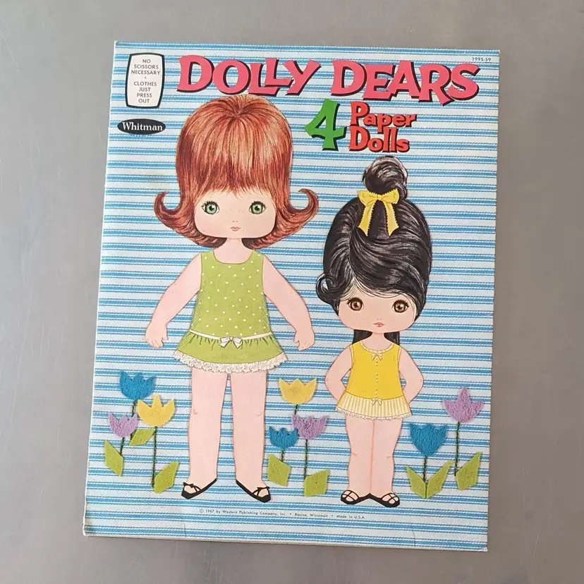 Vintage Dolly Dears Paper Dolls - Variety Of Dolls & Clothes - 1967 Whitman