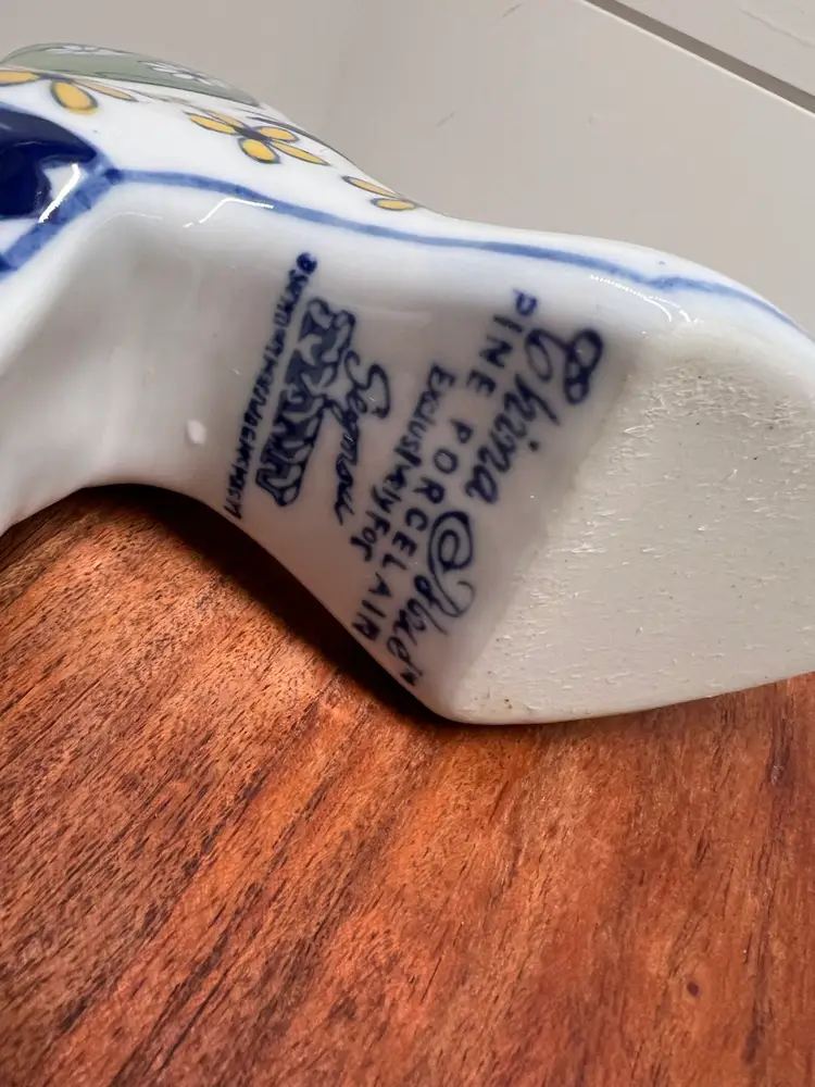 3 VINTAGE Ceramic Shoe Figurines