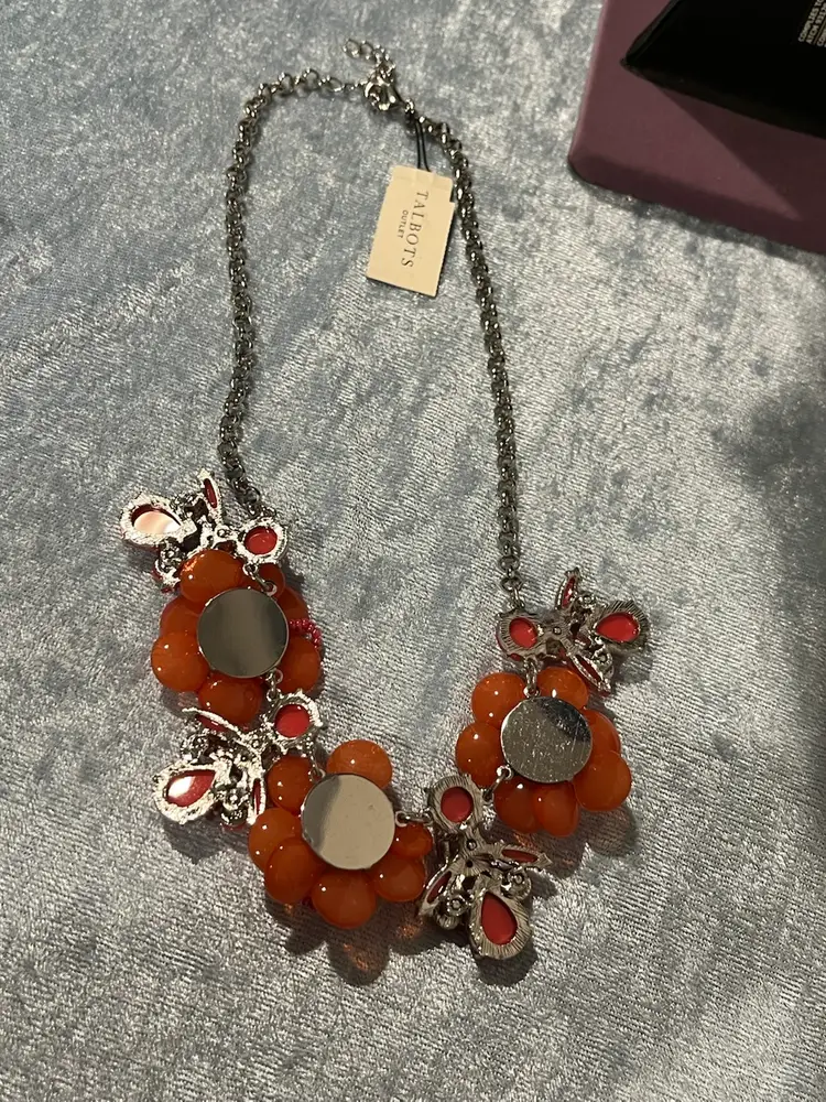 24. Talbots Acrylic Flower Cluster Necklace