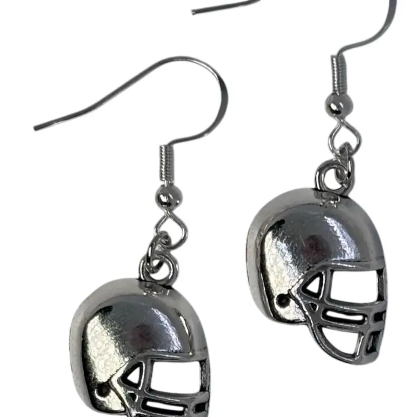 Football Helmet Charms Handmade Dangle/Fishhook Earrings