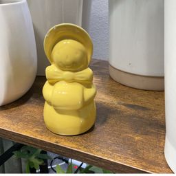 Yellow Girl With Bonnet & Muff