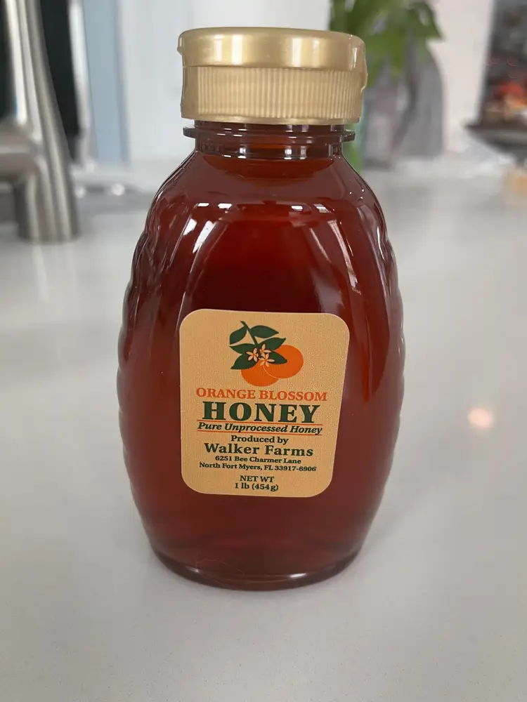Walker Farms Orange Blossom Honey 1lb Bottle