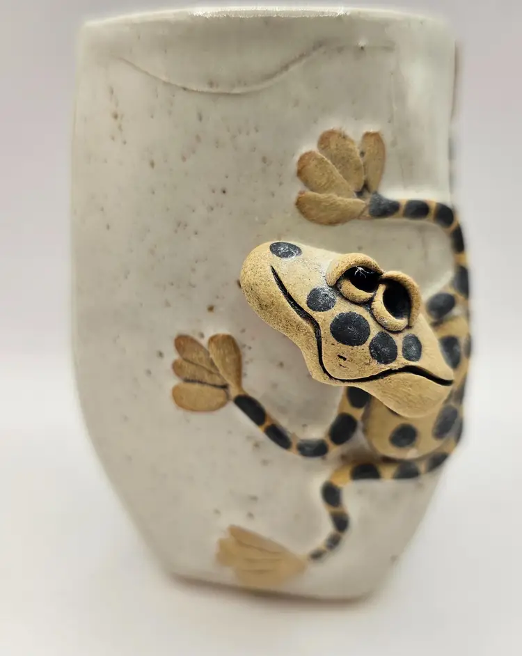 1980s Tami Bier Pottery Frog Coffee Mug/Vase
