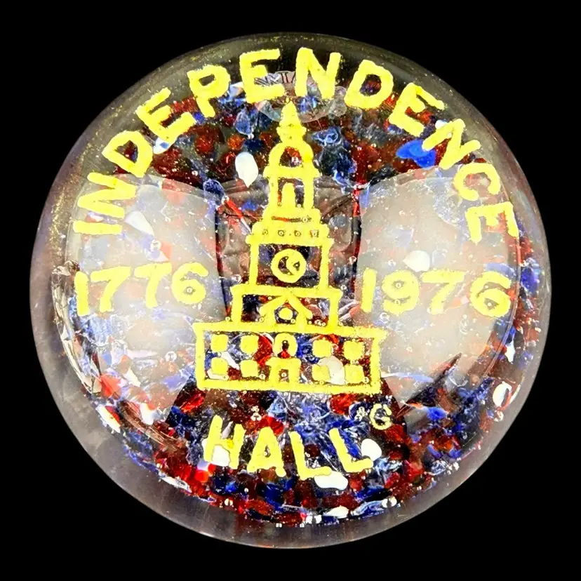 Gentile Independence Hall Glass Paperweight
