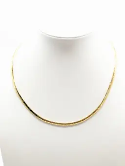Gold Plated Omega Chain Necklace