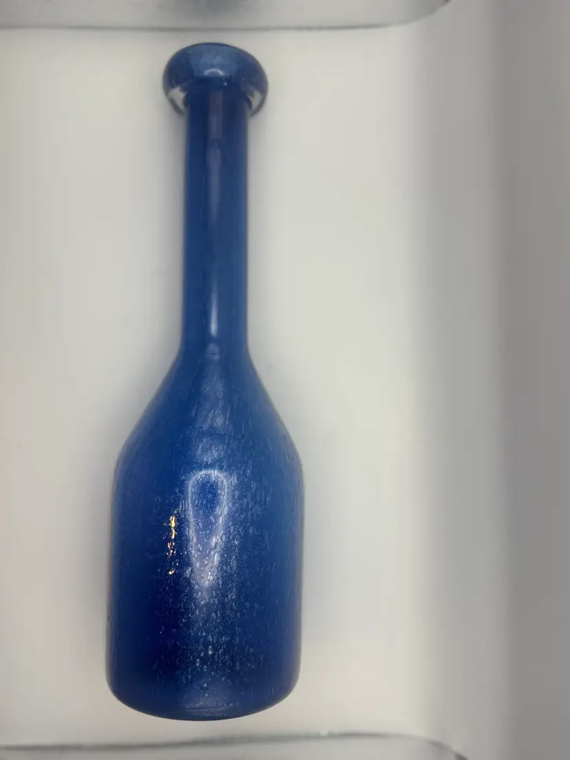 Blown Glass Blue Bottle/Decanter 14”