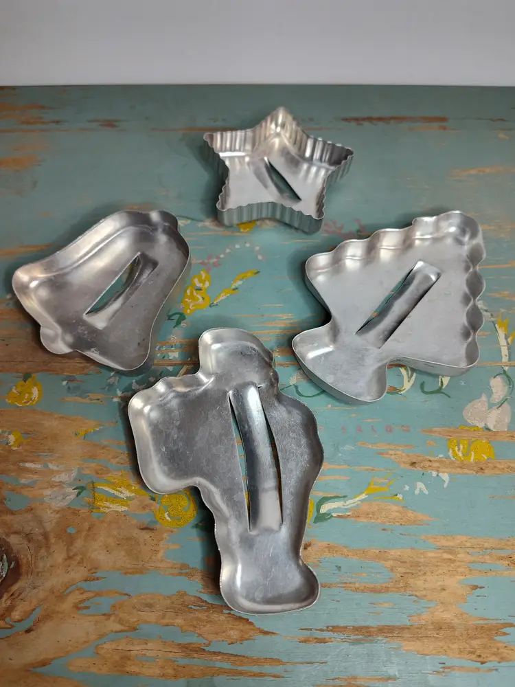 Vintage Aluminum Christmas Cookie Cutters