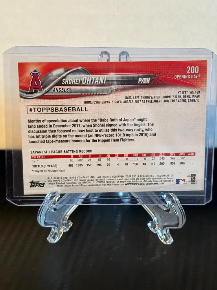 2018 Topps Opening Day Card #200 Angels