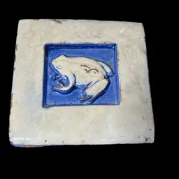 24. Art Pottery Tile With Frog.