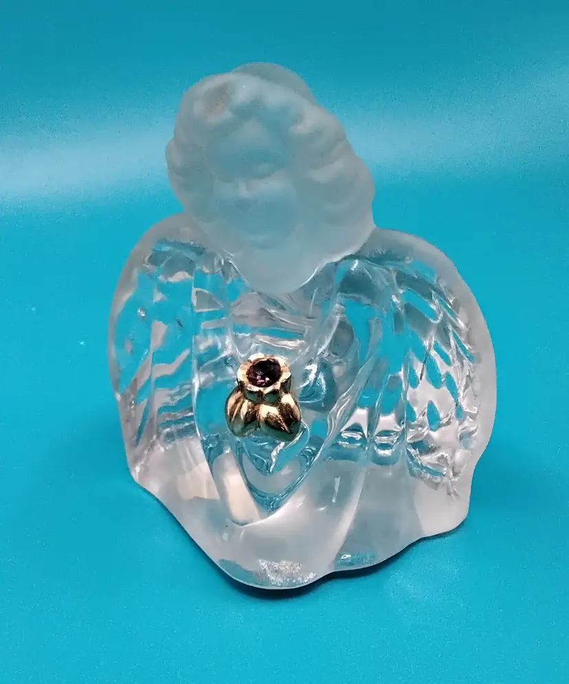 Vintage Fenton Art Glass Guardian Angel Birthstone Collection Figurine