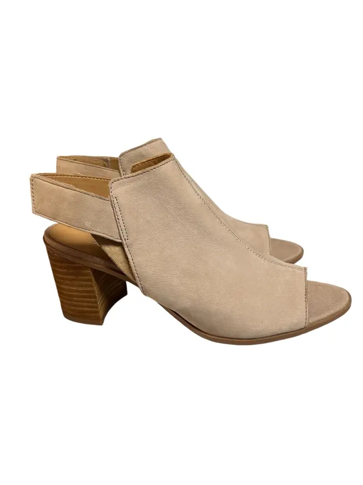 Franco Sarto Helix Peep Toe Nubuck Women’s Heeled Sandal Size 7