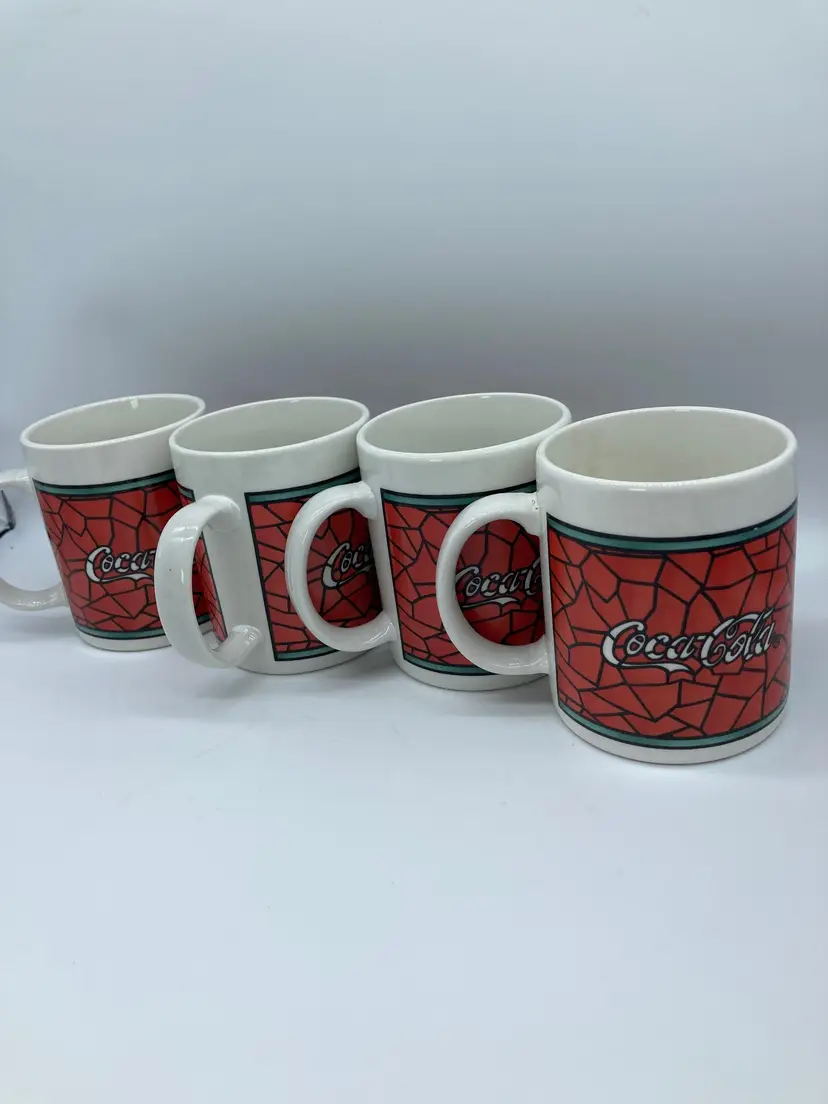 vintage 1996 Coca-Cola coffee mugs by Gibson Designs