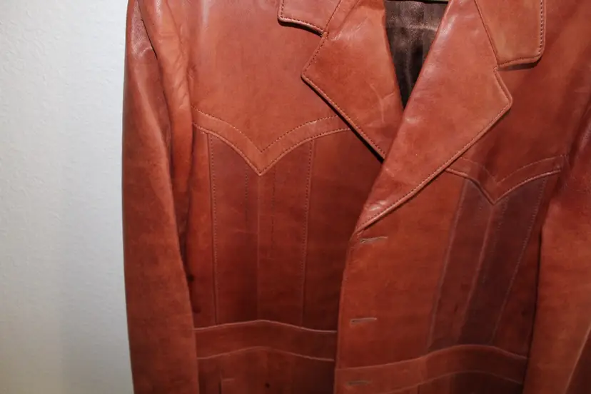 VTG Kenny Rogers Western Collection Blazer Jacket Mens Sz 40 Lambskin Leather