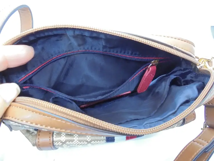 #13 Tommy Hilfiger Handbag Clean Cross Body Leather Strap and Accent