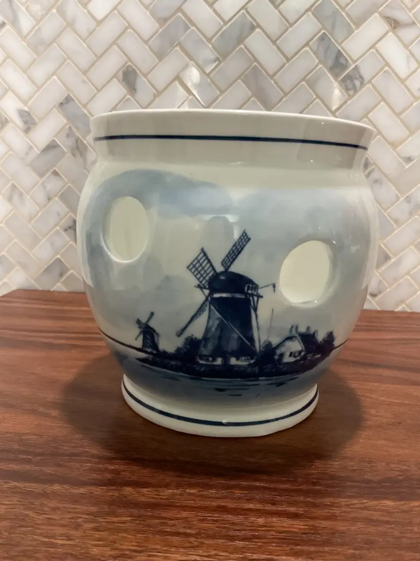 Delft Blue Ceramic Planter