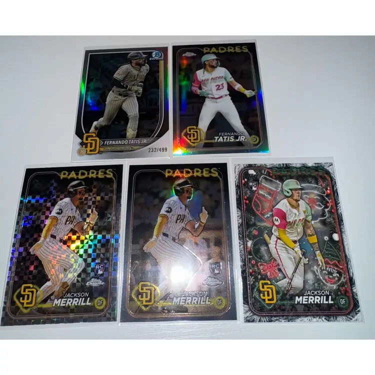 San Diego Padres Tatis And Merrill 5 Card Lot